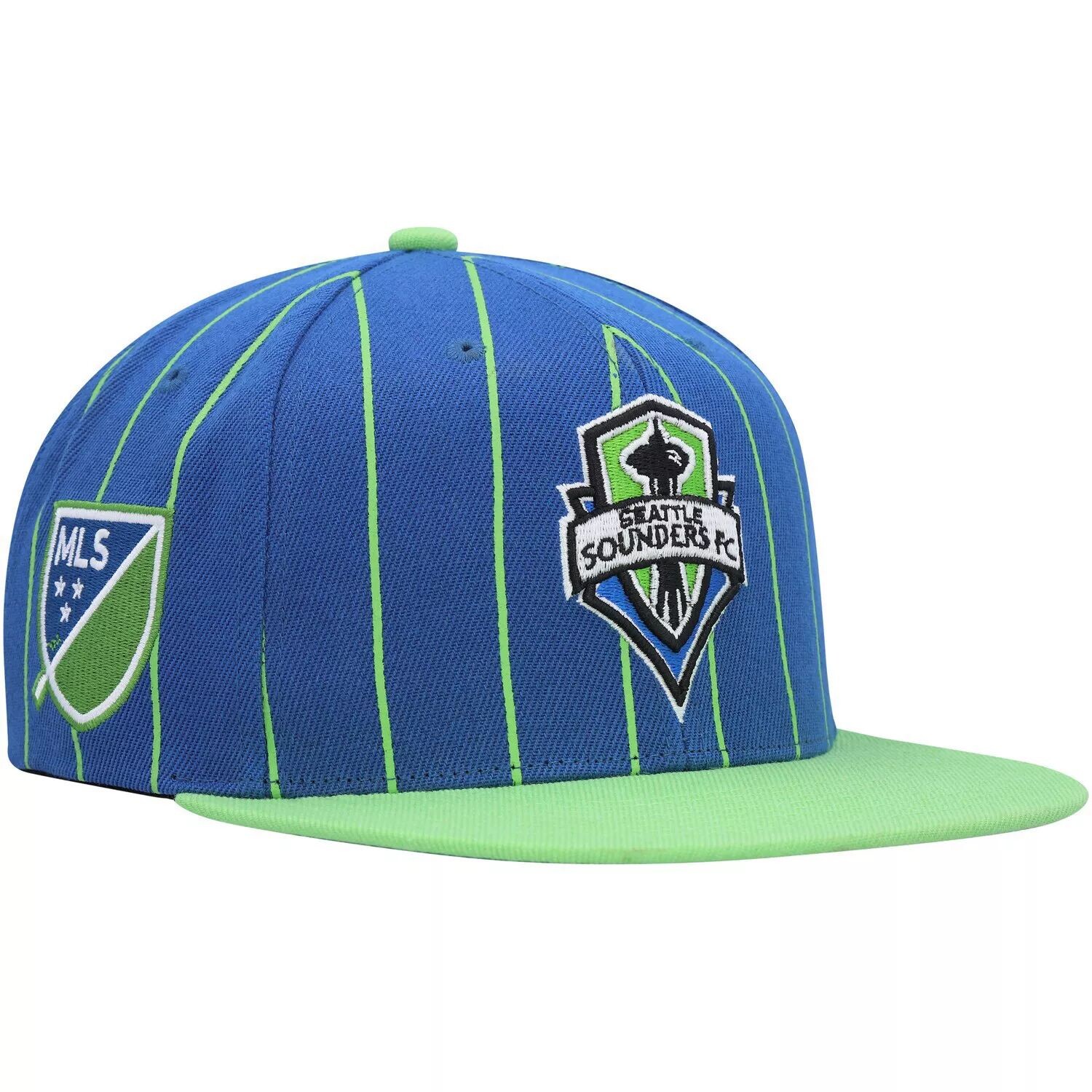 

Мужская кепка с булавкой Mitchell & Ness Blue Seattle Sounders FC Team Snapback