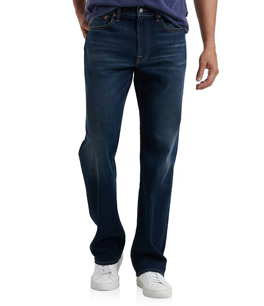 

Прямые джинсы свободного кроя Lucky Brand COOLMAX 181, синий