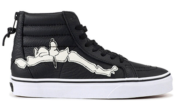 Кроссовки blends x peanuts x sk8-hi reissue zip 'snoopy bones' Vans, черный — фото 2