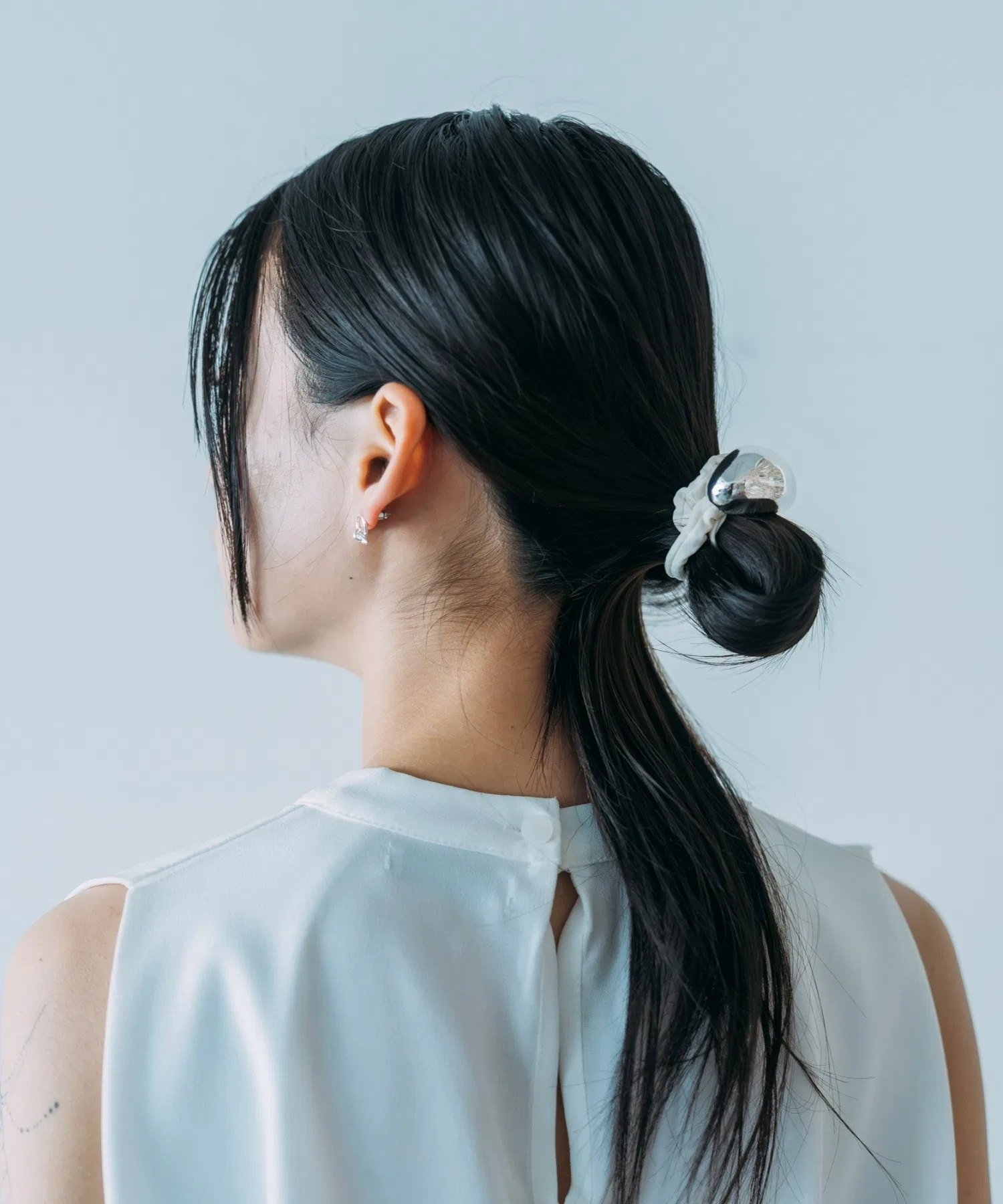Резинка для волос Metal Bean Hair Tie, Nothing And Others, серебристый — фото 2