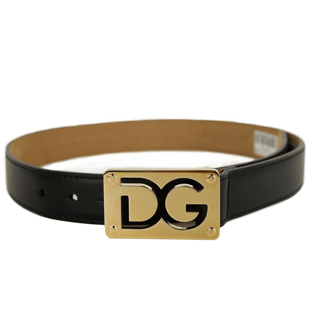 

Черный женский ремень из телячьей кожи Dolce & Gabbana