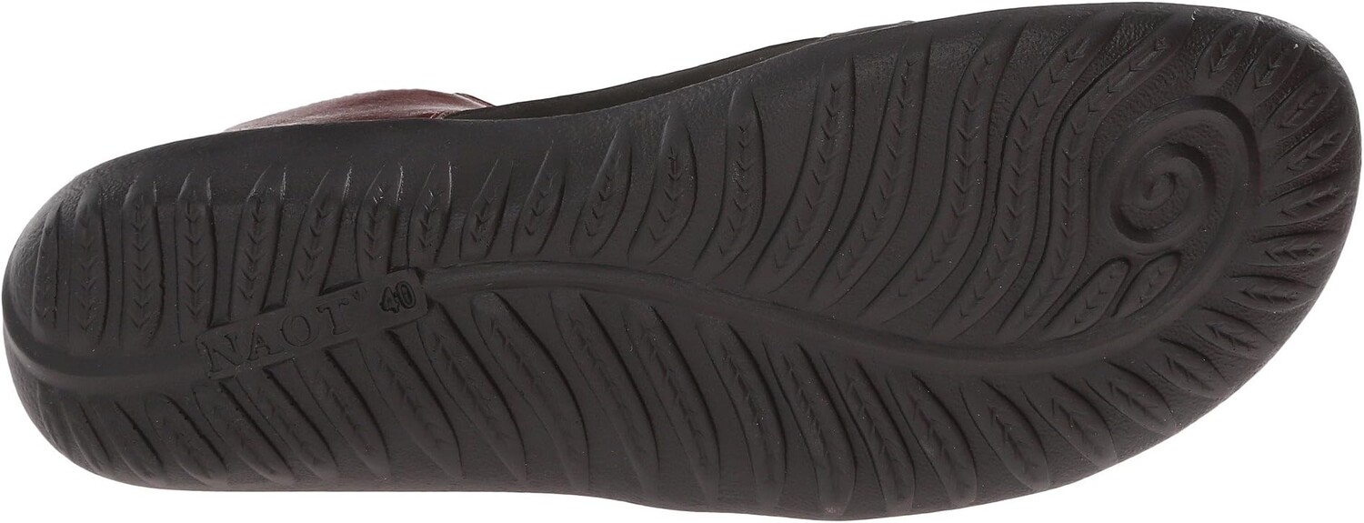 Сандалии на плоской подошве Papaki Naot, цвет Black Velvet Nubuck/Cinnamon Leather — фото 3