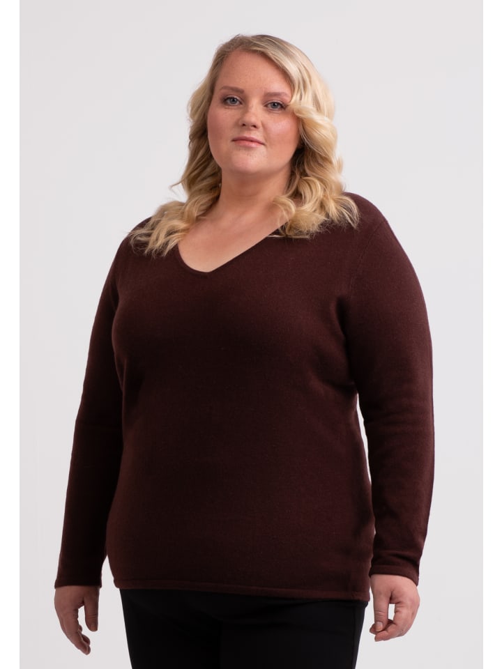 

Свитер с V-образным вырезом в цвете красный CASH-MERE.CH