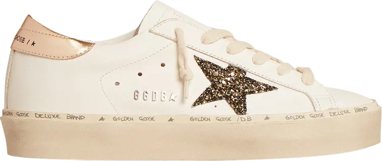 Кроссовки Golden Goose Wmns Hi Star LTD 'White Black Gold Glitter', белый