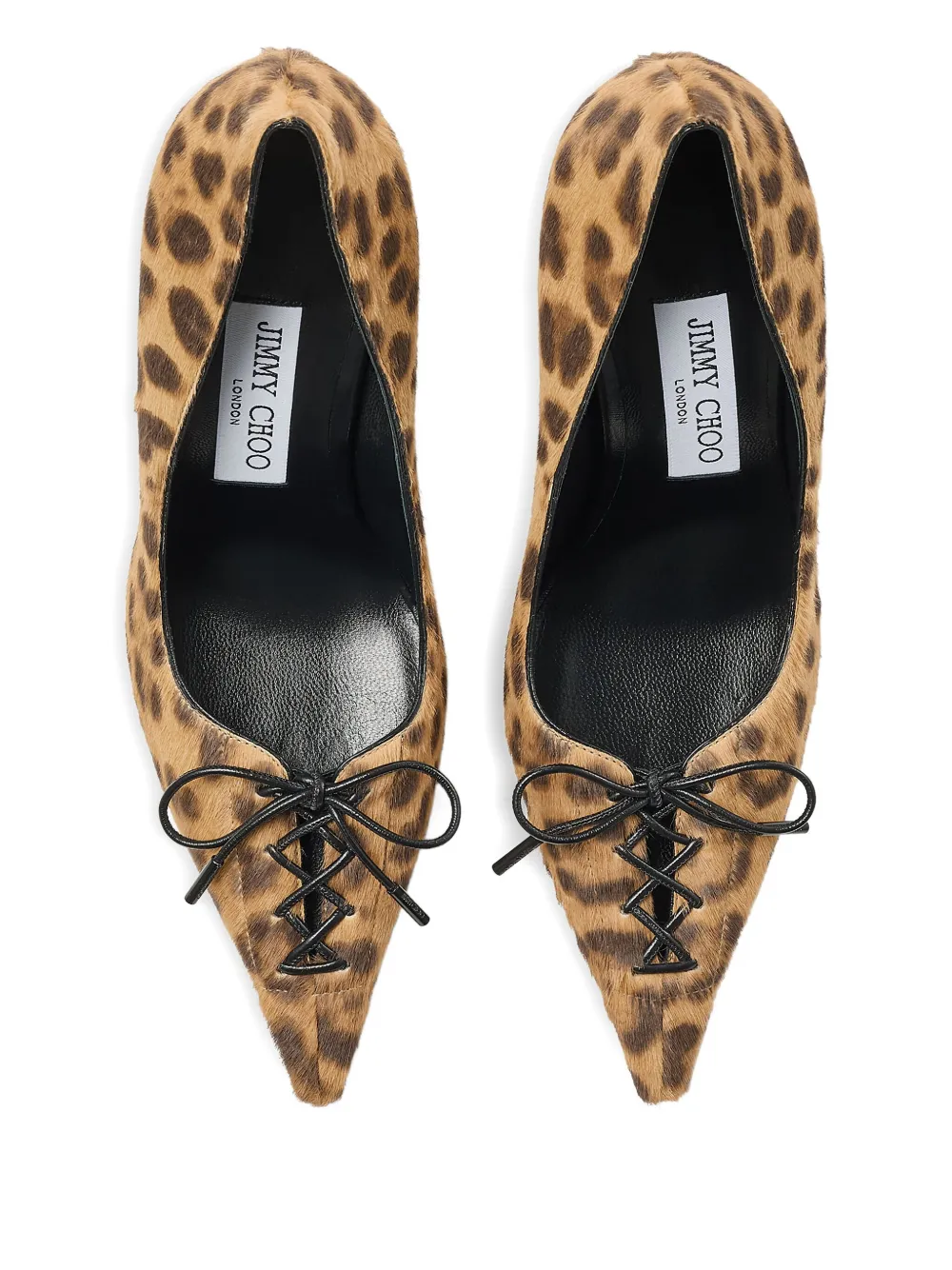 Туфли-лодочки Scarlett с леопардовым принтом, 95 мм, на шнуровке JIMMY CHOO, коричневый — фото 3