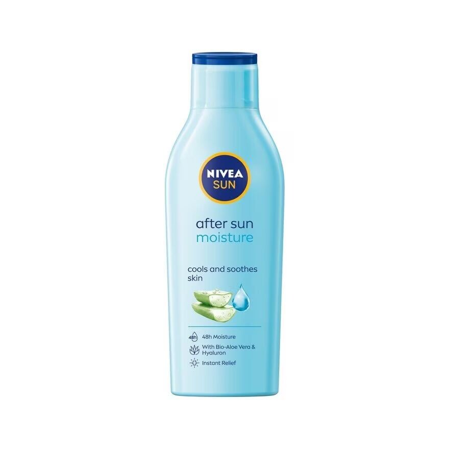 

Nivea Sun Moisture Лосьон после загара 200 мл. โลชั่น บำรุงผิว ครีมกันแดด, Blue