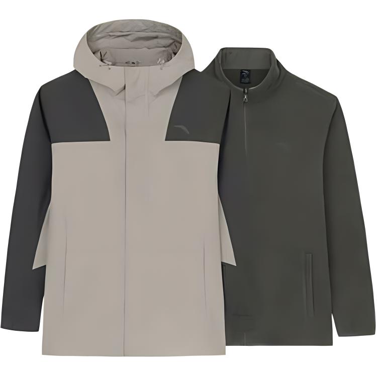 

ANTA Ветровка мужская водонепроницаемая, Dark Water Green/Glacier Gray