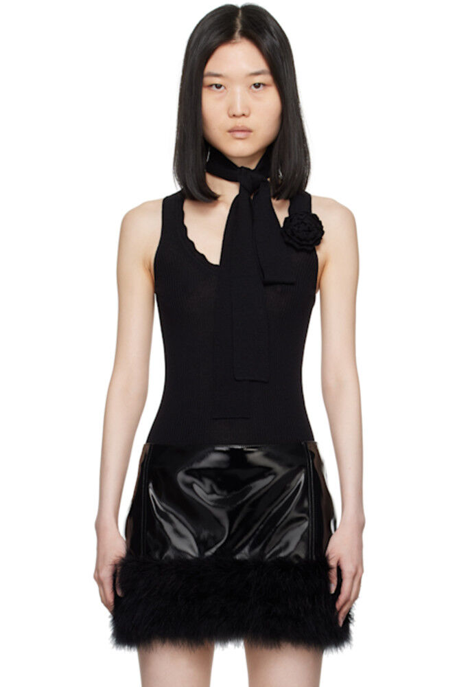 

Черная шерстяная майка Blumarine