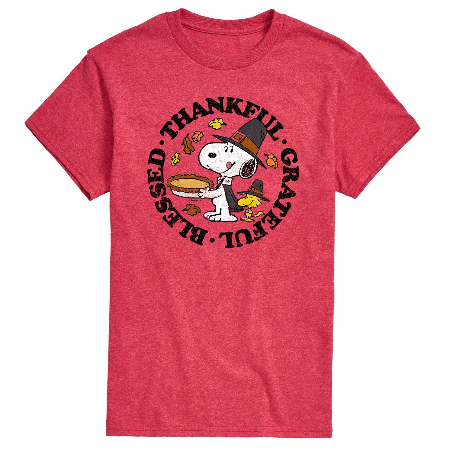

Мужская футболка с арахисом «Спасибо Grateful Blessed» Licensed Character