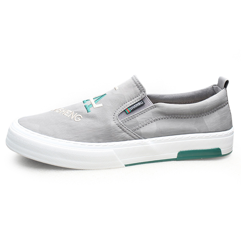 

SENJIALUO Износостойкие, легкие, дышащие и нескользящие мужские скейтерские кеды низкие серые, цвет Gray