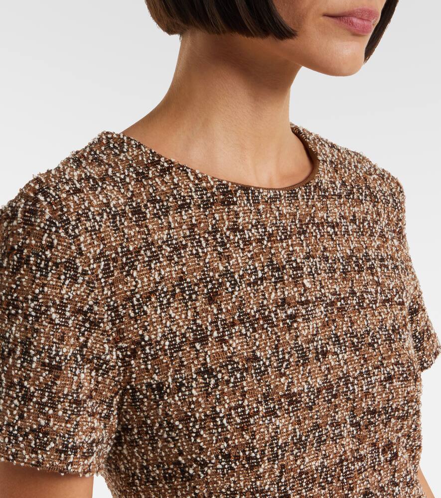 Длинное платье миди из смесовой ткани хлопка и шерсти Giugno Max Mara, DIS.P.D.P — фото 4