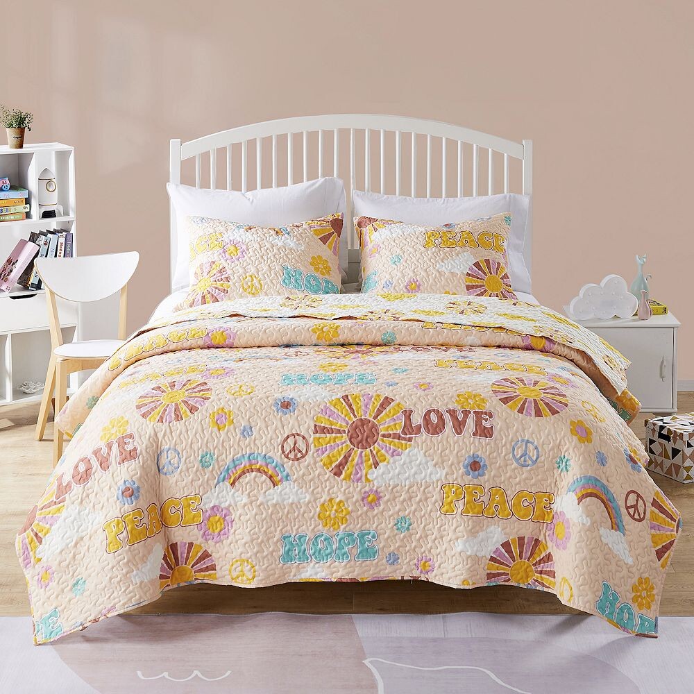 

Greenland Home Fashions Комплект одеял Cassidy с накладками, цвет Peach