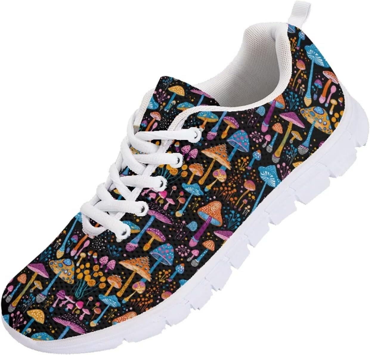 

Мужские кроссовки Funnydude Funny Print для бега, осенние, с сеткой для дыхания, свободные, на шнуровке, Mushroom