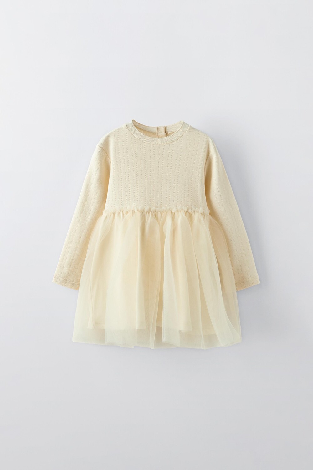 

Платье из комбинированного тюля ZARA, экрю