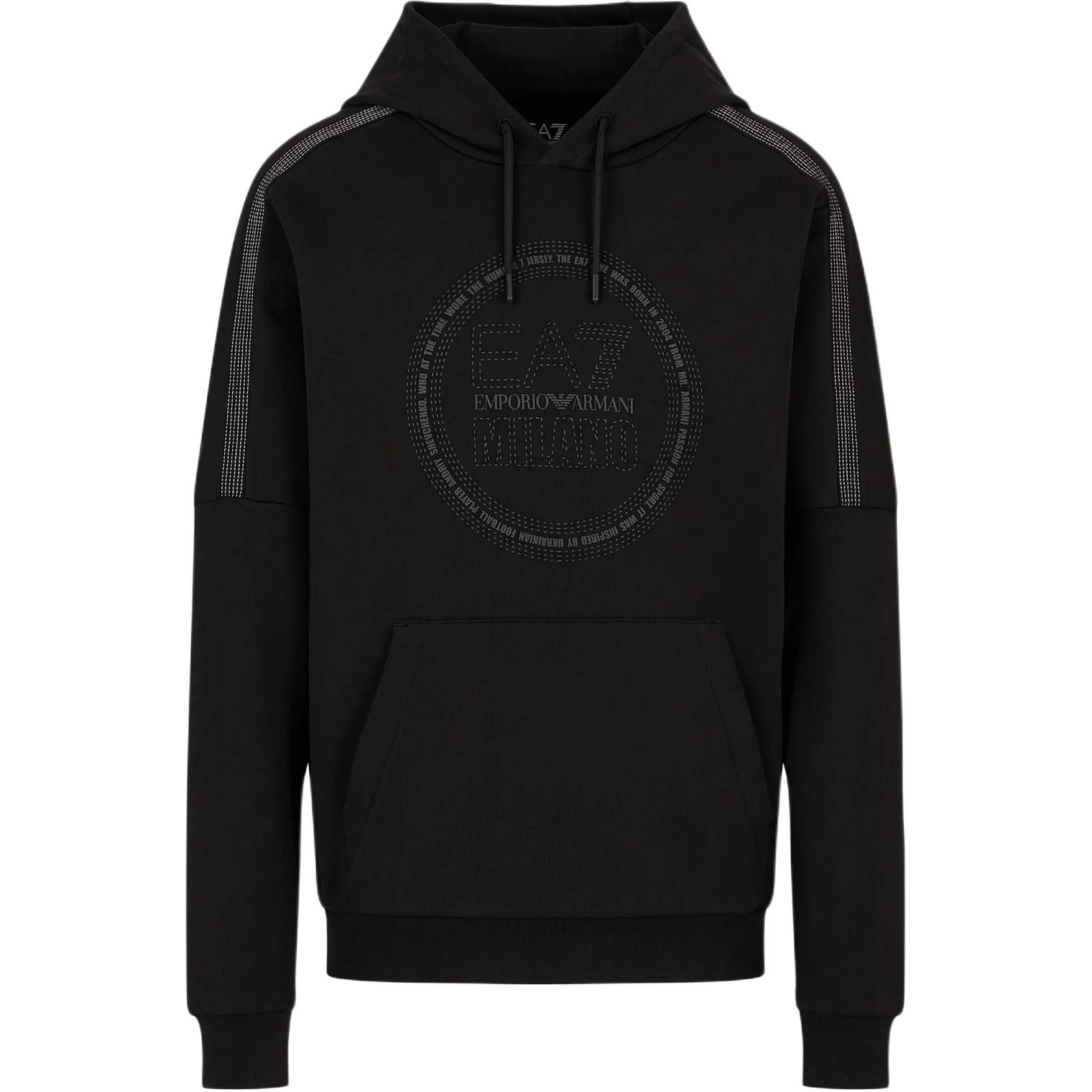 

Хлопковая толстовка с логотипом EMPORIO ARMANI, черный