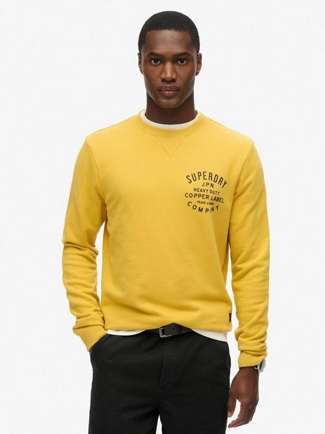 

Толстовка с графическим логотипом copper label crew Superdry, цвет Pigment Yellow