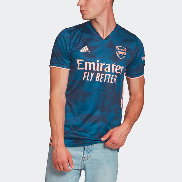 Футболка спортивная футбольные майки sw fan edition 20 21 сезон arsenal away Adidas, синий — фото 4