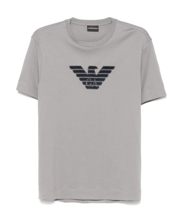 

Это футболка из хлопкового джерси с круглым вырезом. Emporio Armani, серый