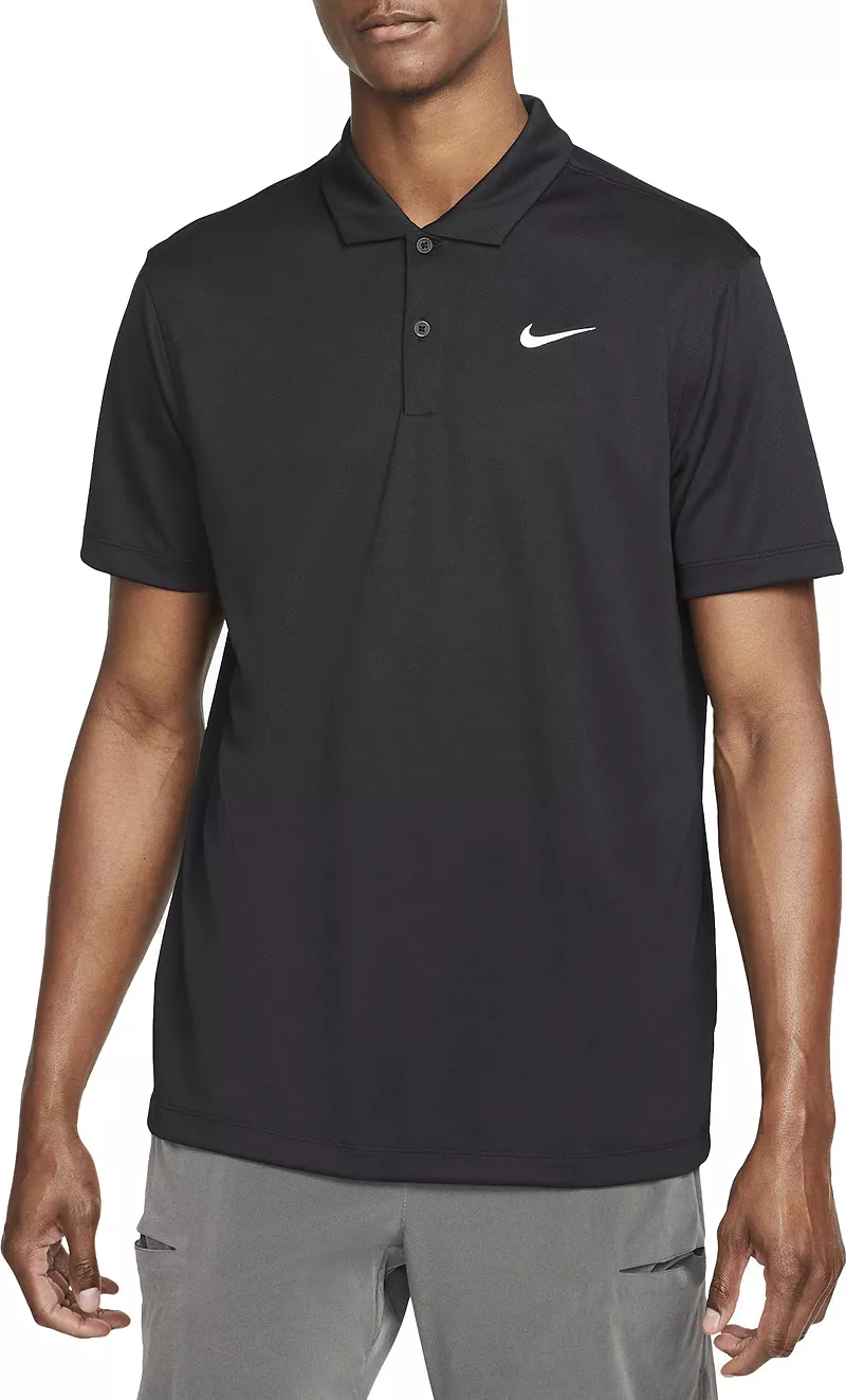 

Мужская теннисная футболка-поло NikeCourt Dri-FIT, черный/белый
