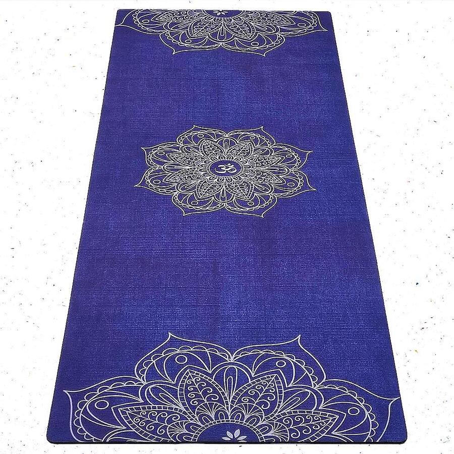 

ACHAMANA Коврик для йоги из натурального каучука и микрофибры 5 мм, 68 см x 1,83 м - Мандала