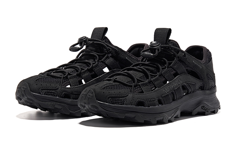 MERRELL Скоростные слипоны для треккинга по реке с противоскользящей подошвой, дышащие, быстросохнущие, устойчивые к истиранию, мужские, черные, цвет Black — фото 4