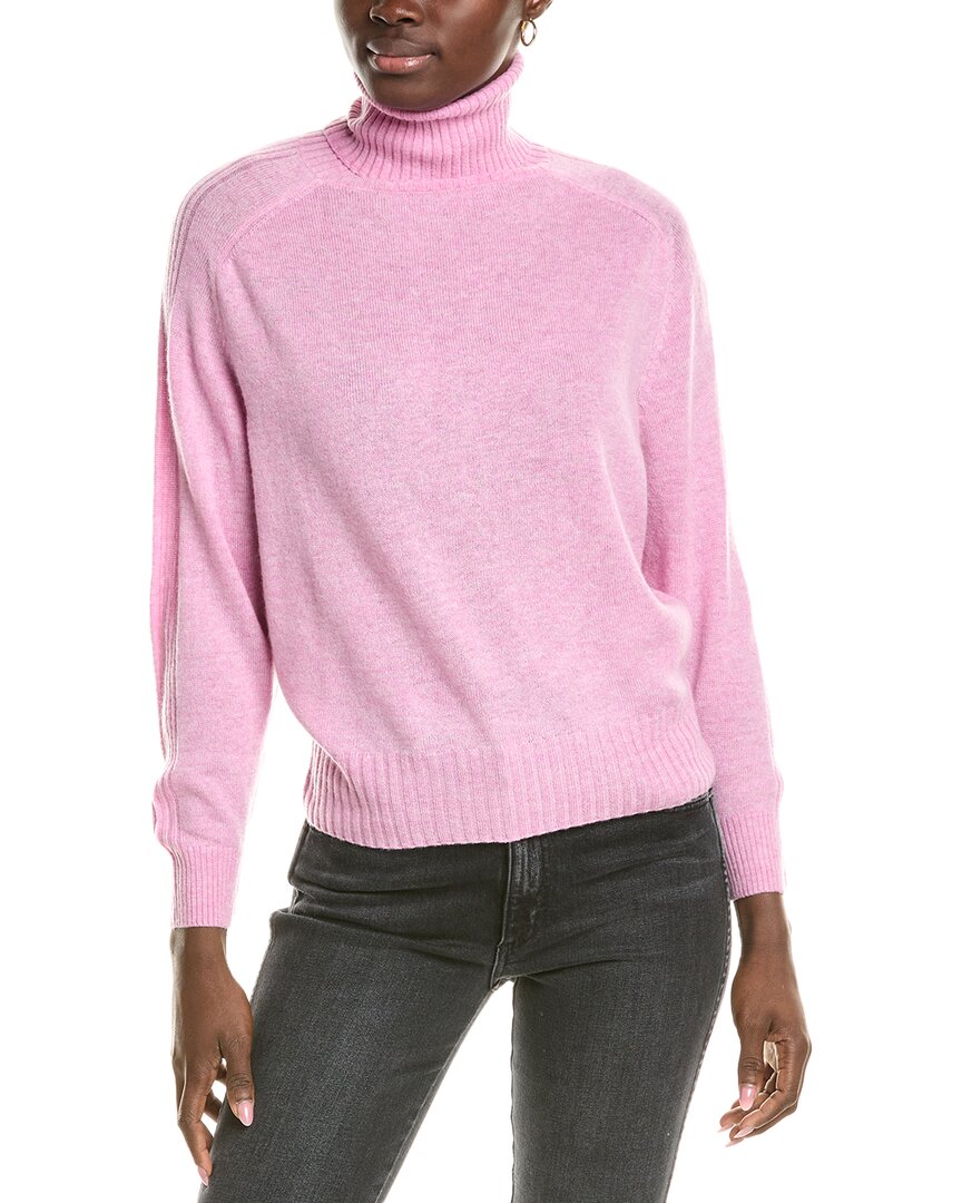 

Джемпер Brodie Cashmere Wool & Cashmere-Blend с воротником-стойкой и резинкой по верху рукава, розовый