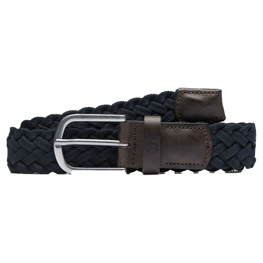 

Ремень Timberland Braided Leather Details 35 mm, синий