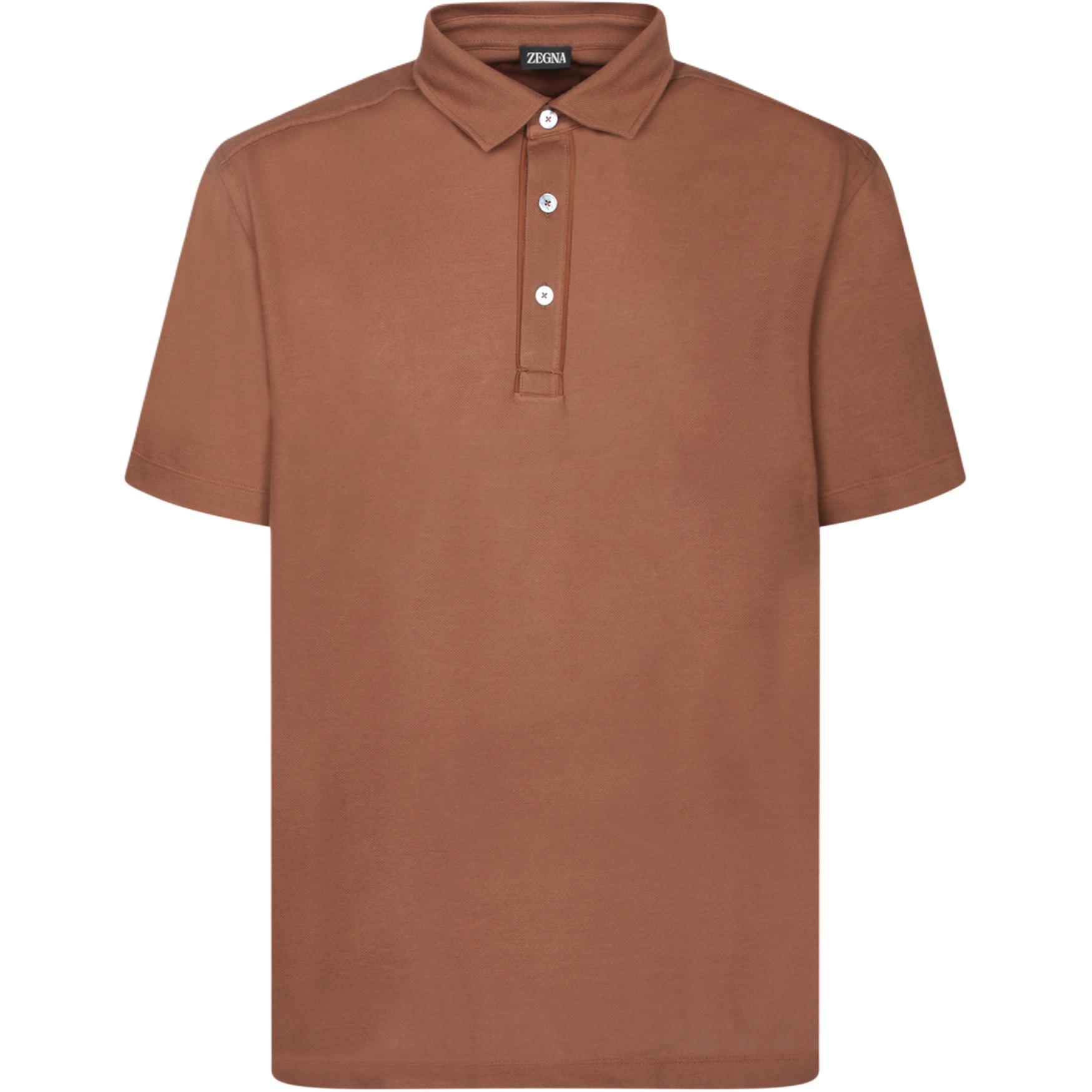 

Zegna Поло с короткими рукавами и полузастёжкой Ermenegildo Zegna, коричневый