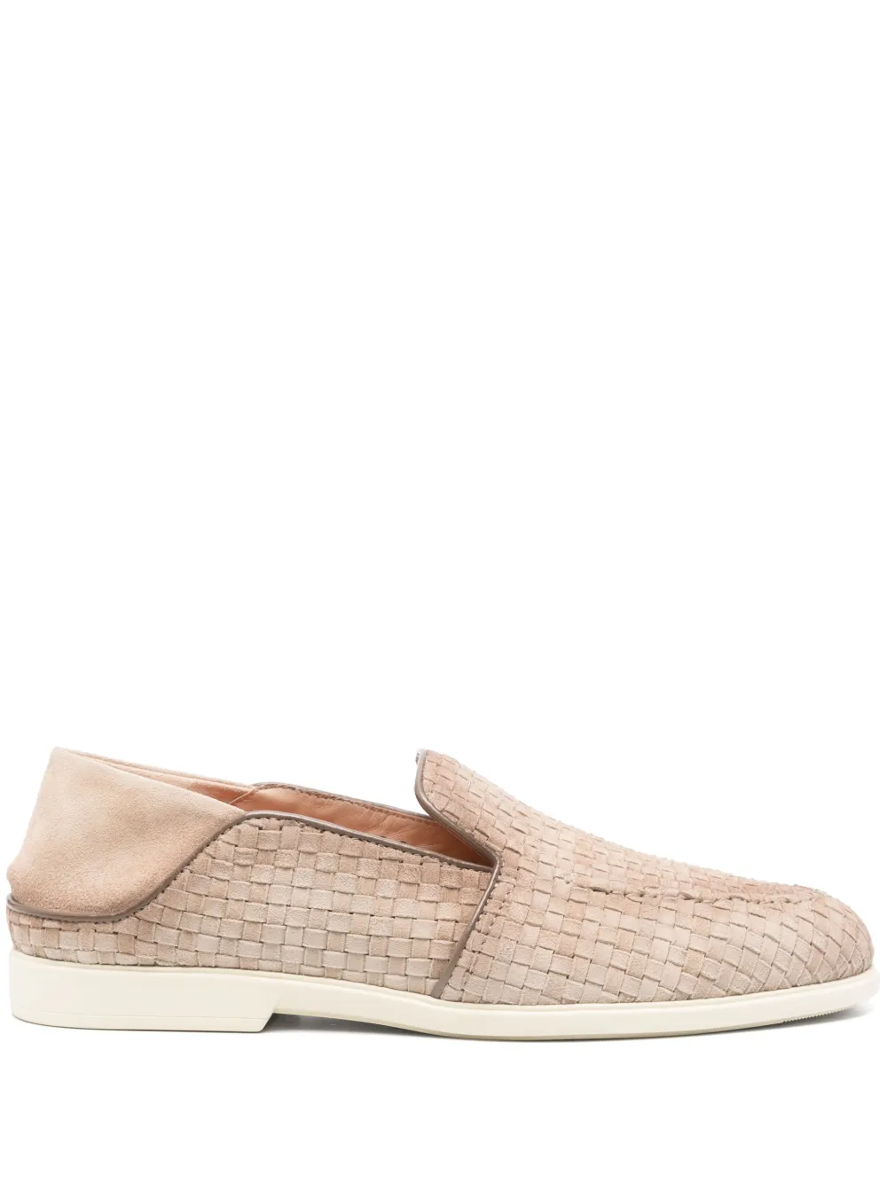 

Замшевые слиперы Santoni, нейтральный