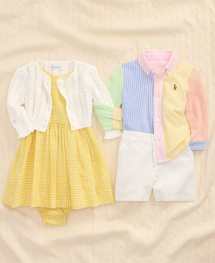 

Детский комплект на Пасху Baby Girls & Boys Easter Matching Moment Polo Ralph Lauren, желтый