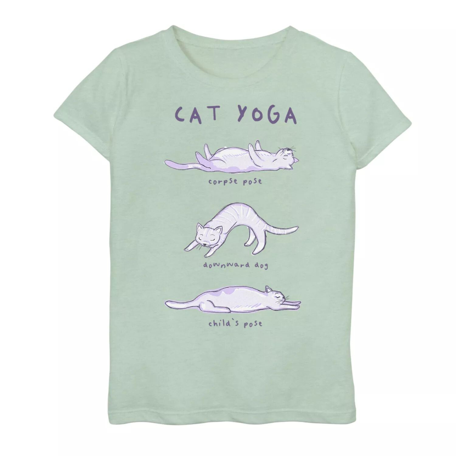 

Футболка с рисунком Fifth Sun Cat Yoga Moves для девочек 7–16 лет Licensed Character
