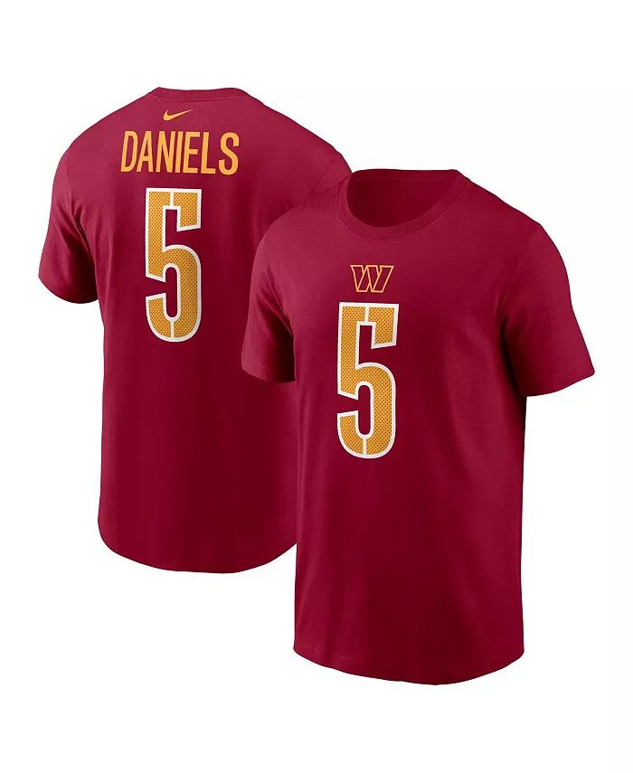 

Мужская футболка Jayden Daniels бордового цвета Washington Commanders 2024 NFL Draft First Round Name Number Nike