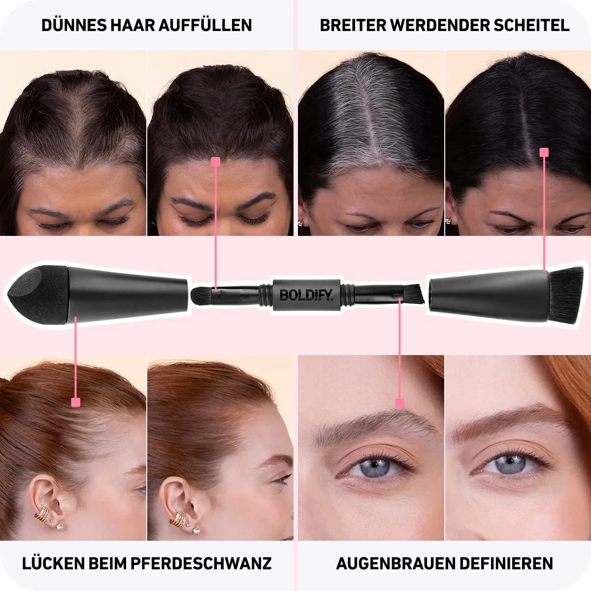 Кисть для пудры для линии роста волос «Four Ended Hairline Powder Brush» от BOLDIFY Boldify — фото 4