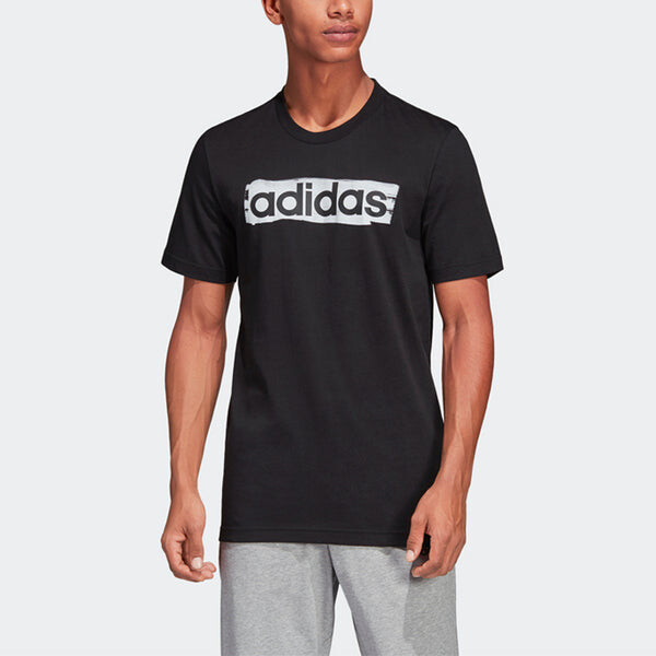 Футболка e lin brush t sports round neck short sleeve black Adidas, черный — фото 3