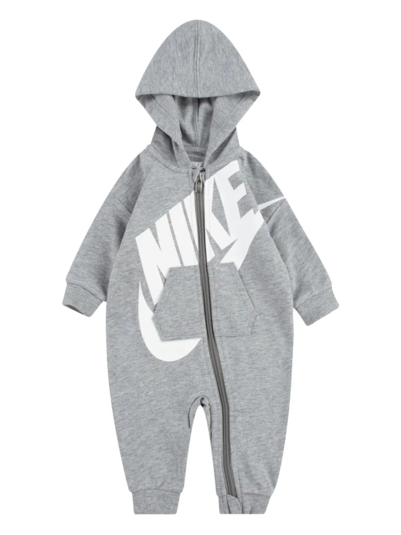 

Детский комбинезон Nike Kids с капюшоном и застежкой-молнией, серый