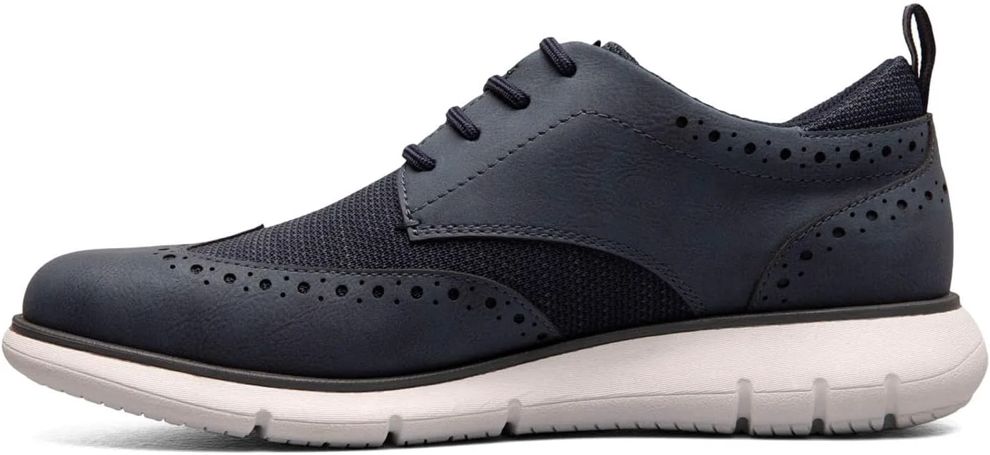 Мужские оксфорды Nunn Bush, модель Stance Knit Wingtip, темно-синий — фото 4