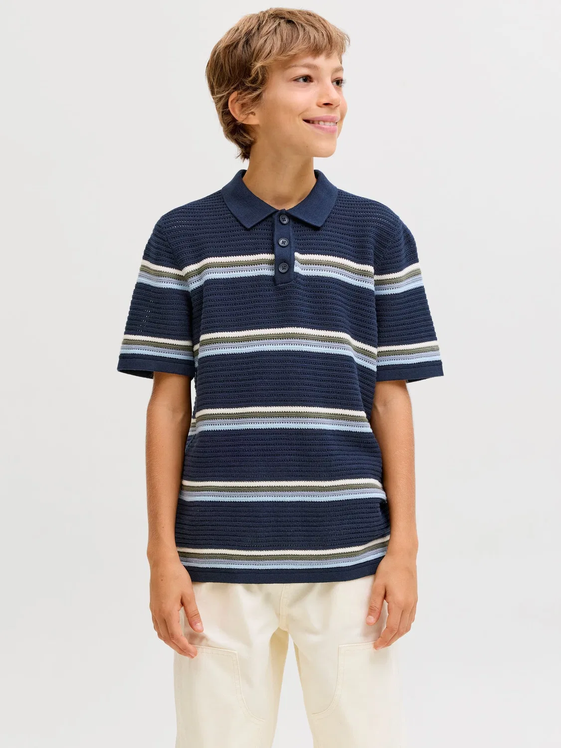 Поло джерси JACK & JONES Junior, sky captain — фото 2