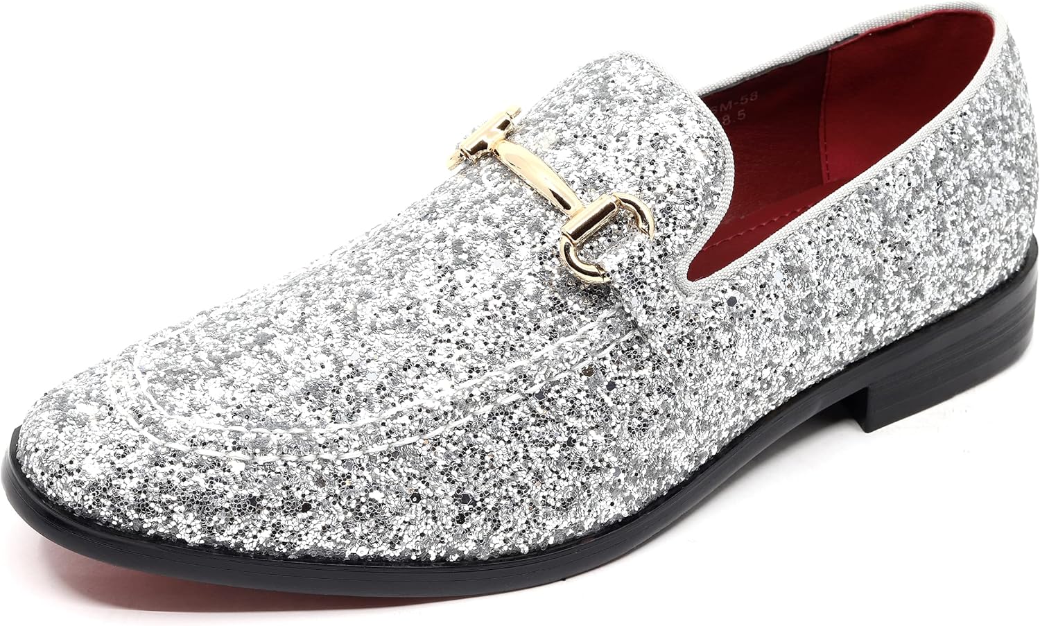 

Мужские бархатные дизайнерские классические туфли смокинг слипоны SM-56 Metrocharm, серебряный