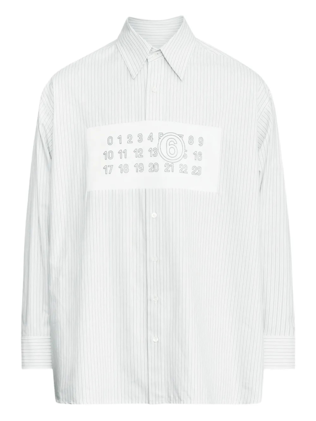 

Полосатая рубашка на пуговицах MM6 Maison Margiela, белый