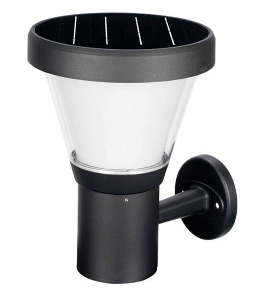 

Солнечный настенный светильник Iplux LED Oslo, черный
