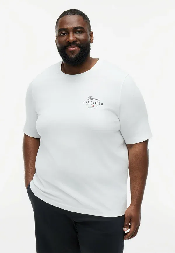 Футболка Tommy Hilfiger Bt script stack tee b brand love basic t-shirt, белый