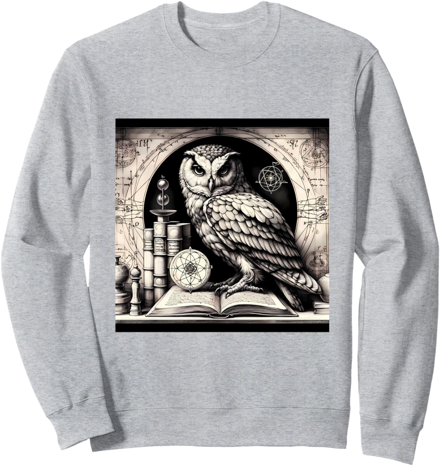 

Толстовка древнегреческая сова, яркая птица, гик, бохо, природа Owl Gifts And Shirts, серый