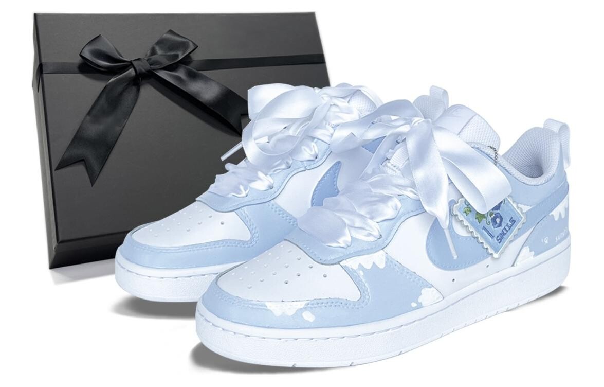 

Кроссовки Nike Court Borough Skateboarding Shoes Women's Low-top Light Blue, голубой, Синий, Кроссовки Nike Court Borough Skateboarding Shoes Women's Low-top Light Blue, голубой