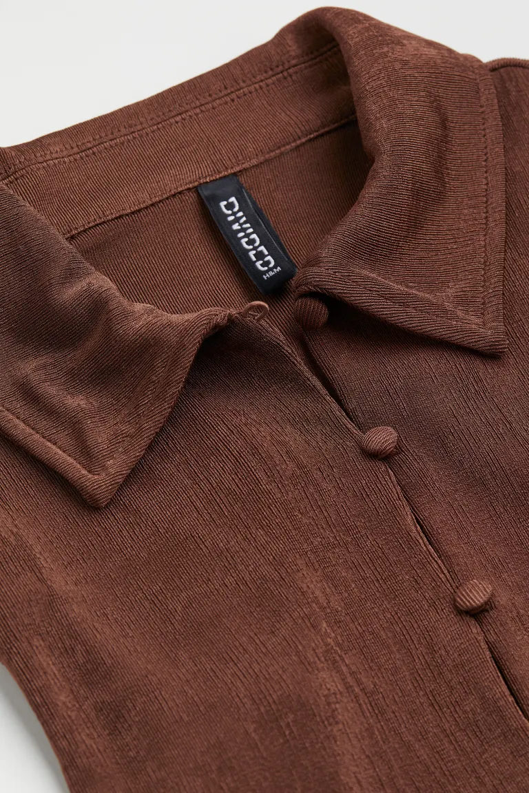 

Укороченная блузка H&M, коричневый