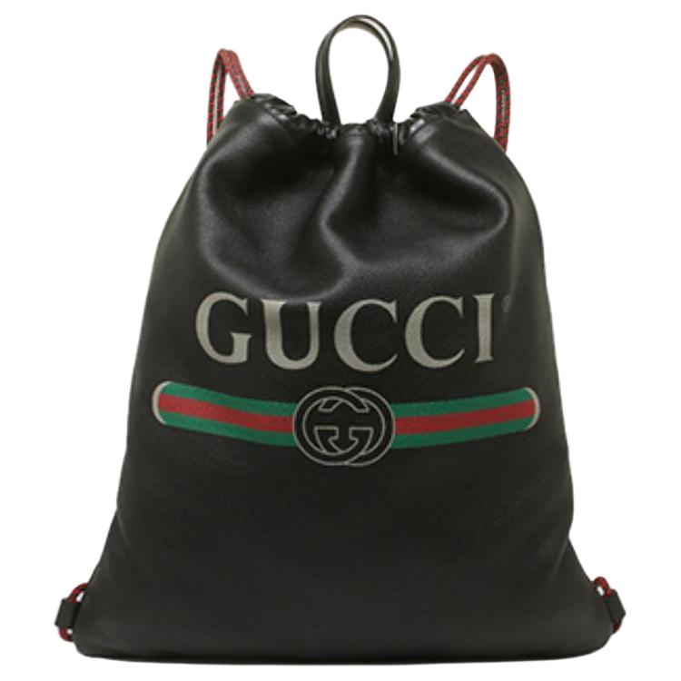 

GUCCI Кожаный рюкзак среднего размера унисекс, черный