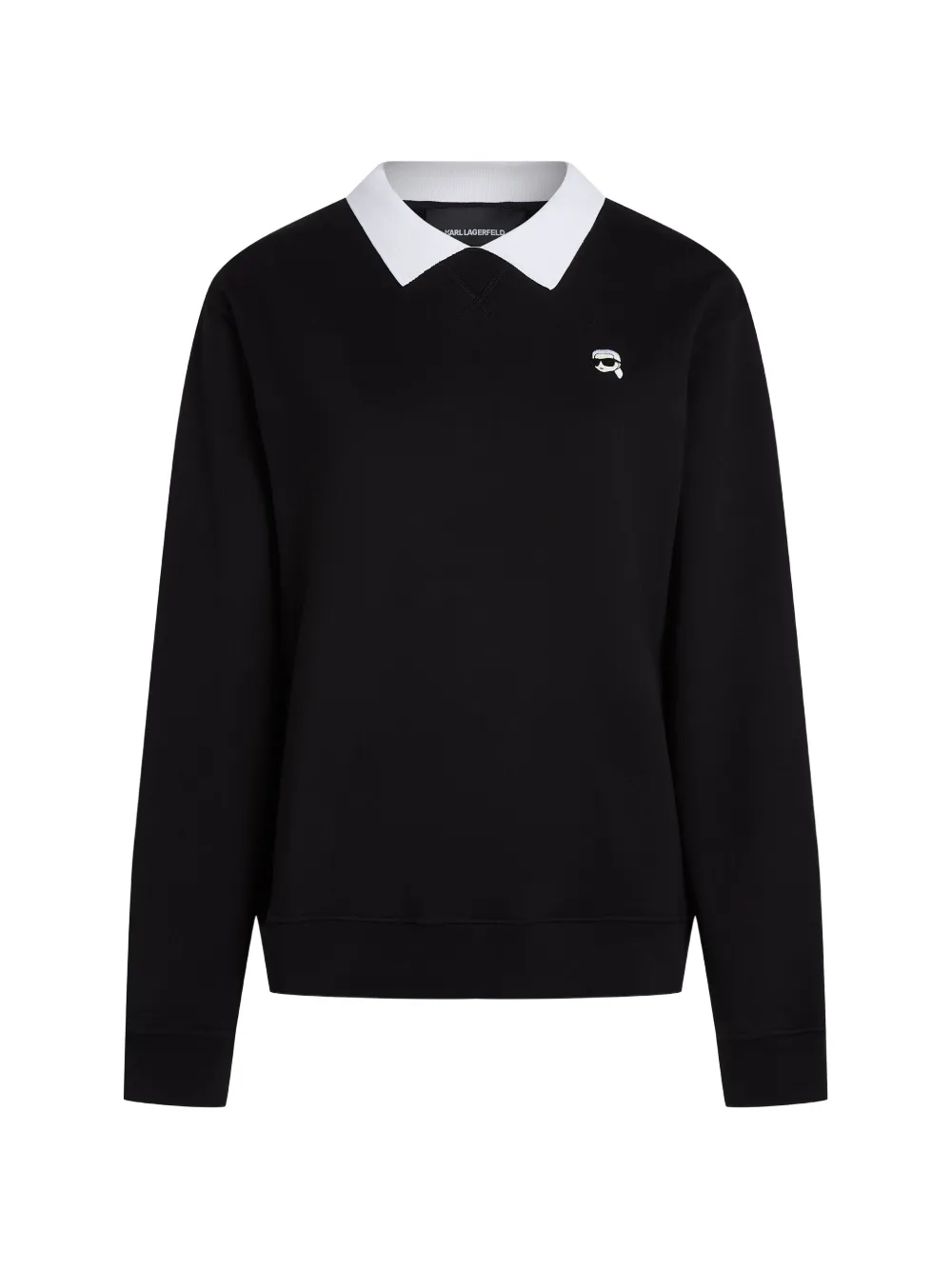 

Толстовка Icon с воротником Karl Lagerfeld, черный