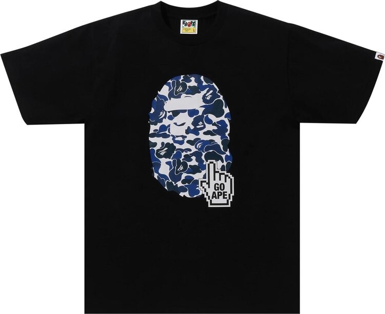 

Футболка BAPE Camo Go Ape Pointer Big Ape Head 'Black', черный