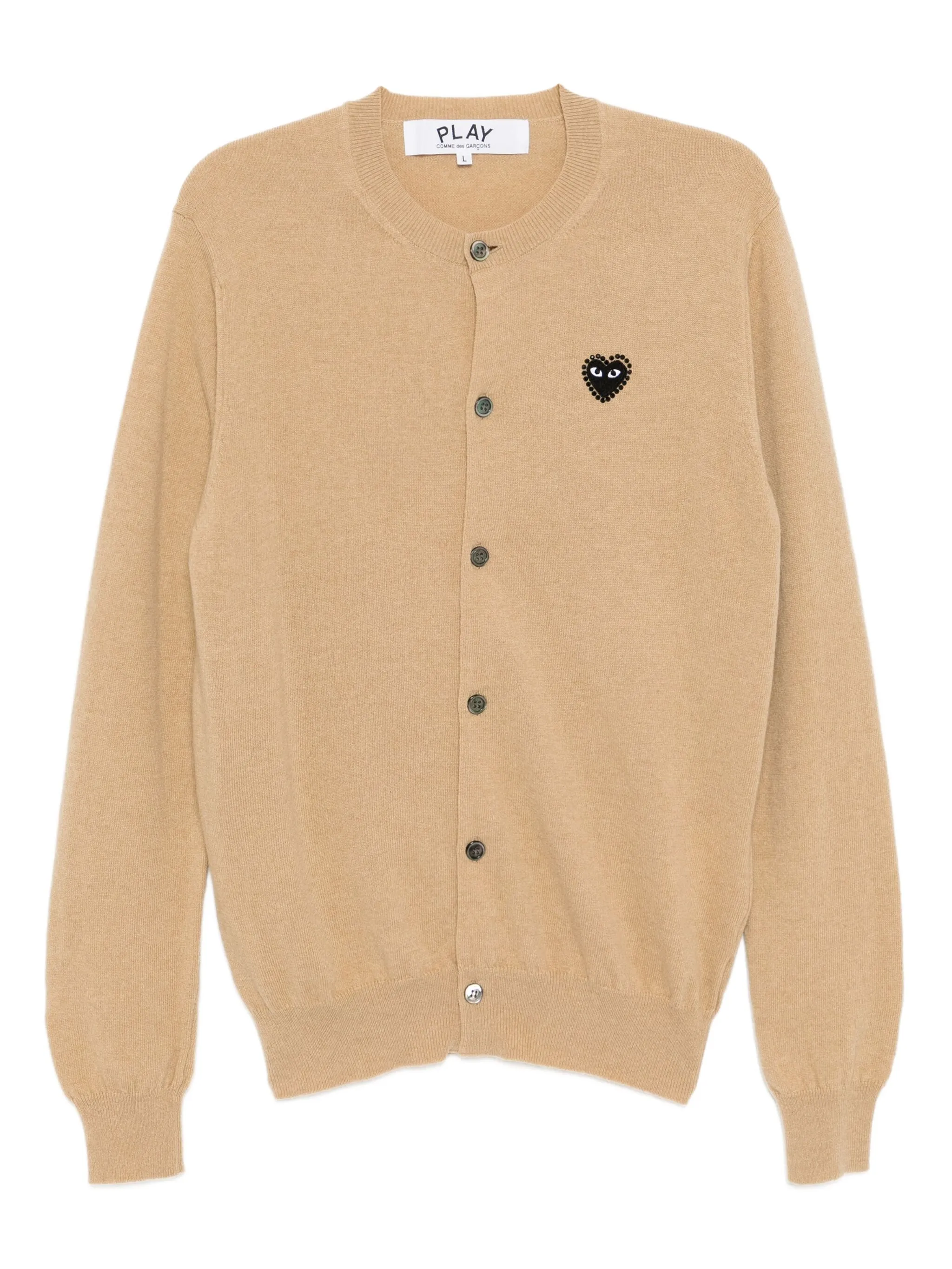 Кардиган с аппликацией Comme Des Garçons Play, бежевый