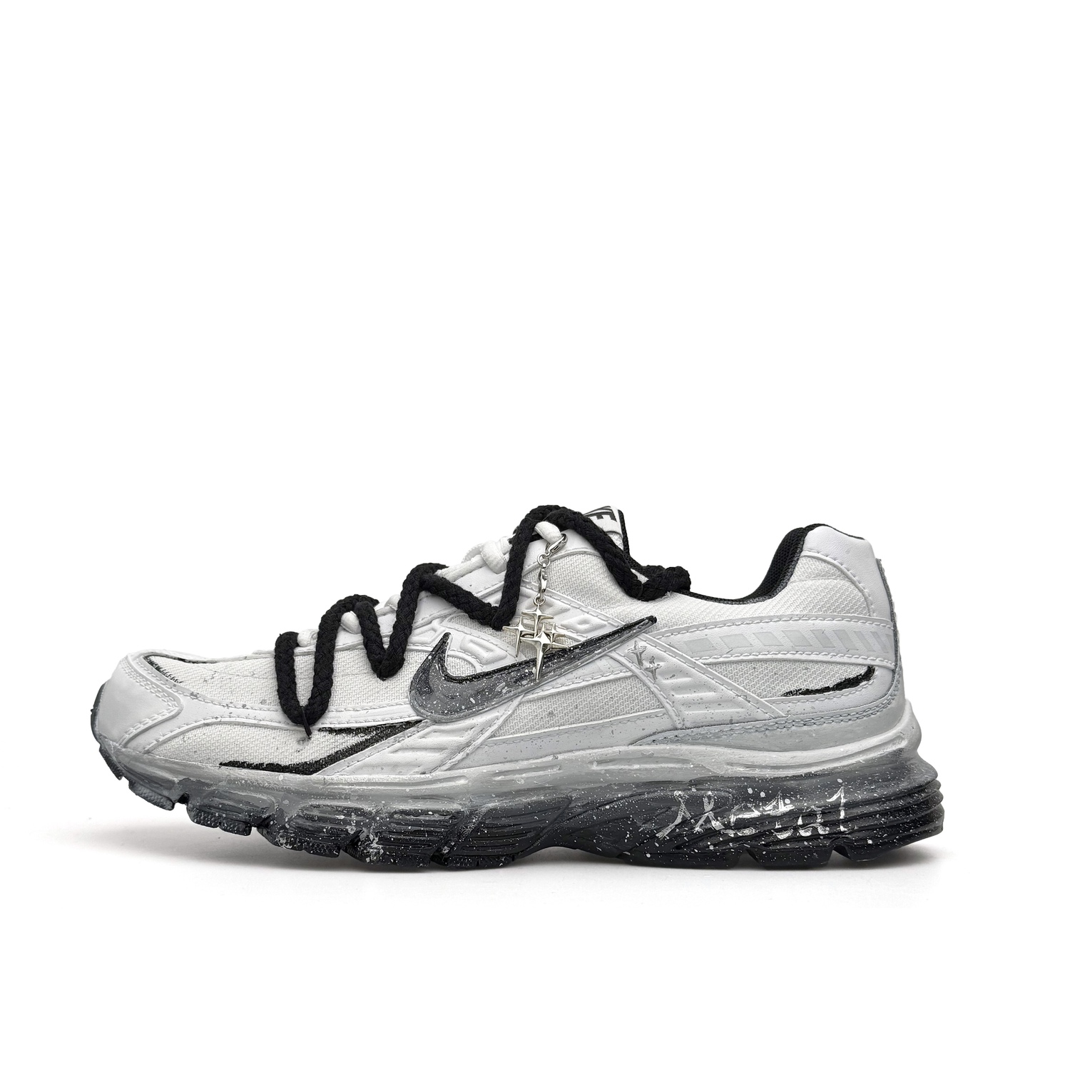 

Nike Кроссовки Initiator Abrasion Resistant, Breathable, Lightweight Low top Casual Running Shoes Unisex Black Gray White