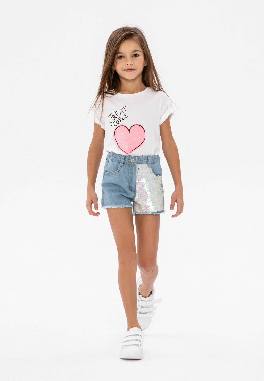 

Джинсовые шорты SEQUINS MINOTI, цвет blue denim